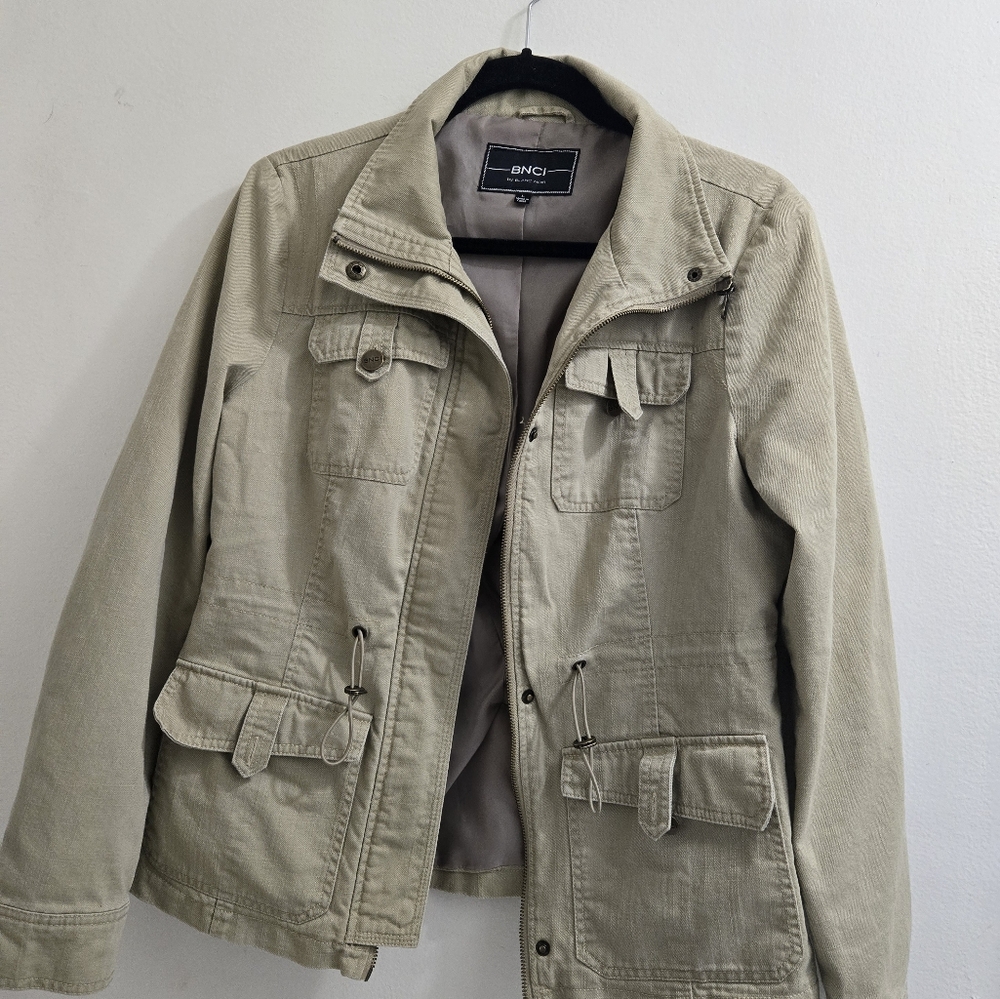 Blanc Noir utility jacket  Tan Field jacket  Full Zip  L - Picture 2 of 10